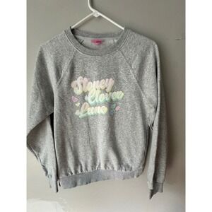 Stoney Clover Lane x Target Gray Pastel Logo Sweatshirt Womens XS Pullover NWOT